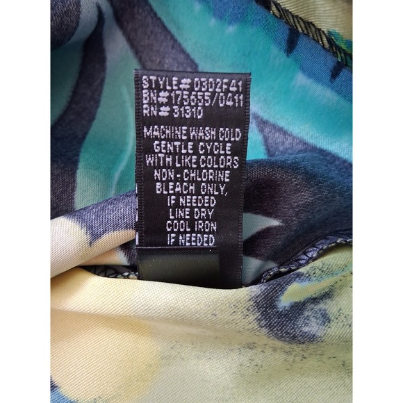 AGB Floral Tropical Print Shift Dress Womens Size 14 Sleeveless Round Neck - Picture 9 of 9